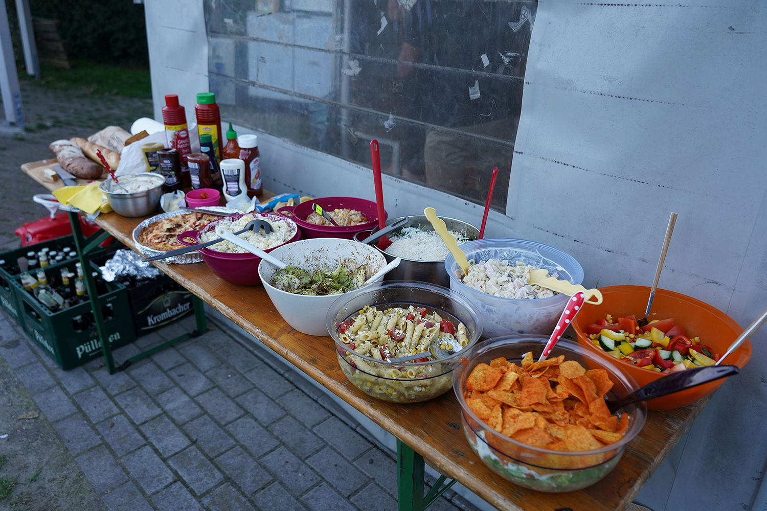 Campingwochenende in Lengerich: Salatbuffet